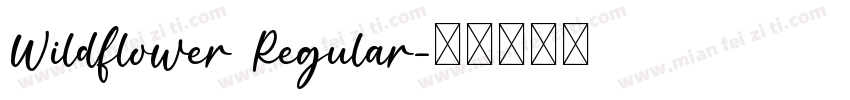 Wildflower Regular字体转换